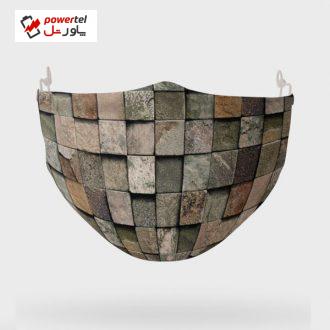 ماسک تزیینی مدل دیوار سنگی سه بعدی کد 036