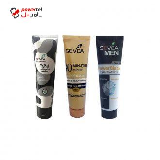 ماسک صورت سودا مدل gold and black and milk حجم 100 میلی لیتر مجموعه 3 عددی