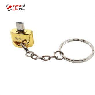 مبدل او تی جی USB به MicroUSB فلزی مدل Ring KeyChain