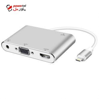 مبدل لایتنینگ به HDMI/VGA/AUX  مدل X6L-2
