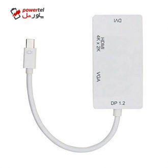 مبدل Mini DisplayPort به DVI و HDMI و VGA مدل 4K مبدل Mini DisplayPort به DVI و HDMI و VGA مدل 4K