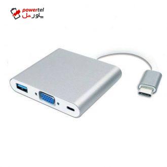 مبدل USB C به USB 3.0/VGA/USB C مدل Super Speed مبدل USB C به USB 3.0/VGA/USB C مدل Super Speed