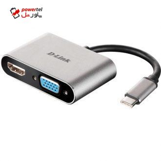 مبدل USB-C به VGA/HDMI دی-لینک مدل DUB-V210