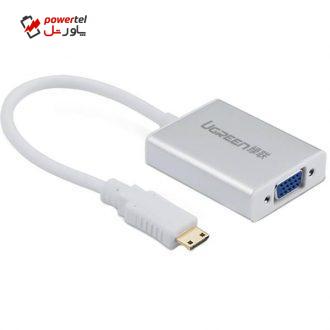 مبدل mini HDMI به VGA و انتقال صدا 3.5 میلی متری یوگرین مدل 40217