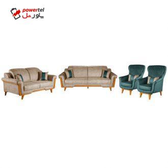 مبل راحتی هفت نفره چشمه نور کد MA-404.CR-GR-N