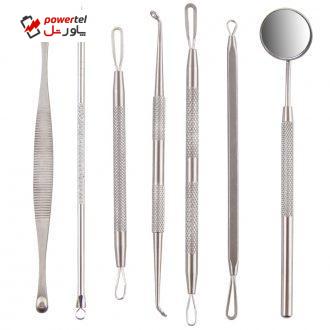 مجموعه ابزار پاک‌سازی پوست کیو وای اچ مدل derm-3198 بسته 7 عددی