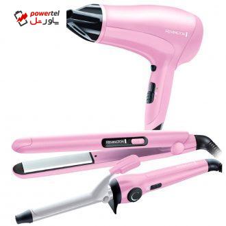 مجموعه سشوار و اتو و فر کننده مو رمینگتون مدل CI5219GPR
