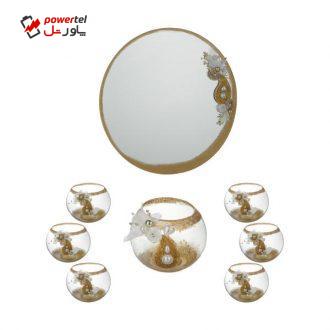 مجموعه ظروف هفت سین 8 پارچه طرح ترمه کد JTT160