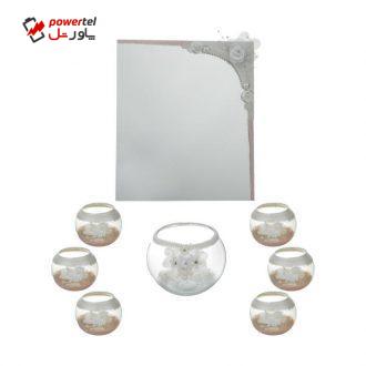 مجموعه ظروف هفت سین 8 پارچه طرح مرجانی کد JM100