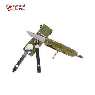 مجموعه قاشق چنگال سفری کینگ کمپ مدل Multifunction KA3643
