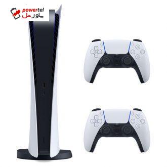 مجموعه کنسول بازی سونی مدل PlayStatio 5 Digital Edition ظرفیت 825 گیگابایت به همراه دسته اضافی مجموعه کنسول بازی سونی مدل PlayStatio 5 Digital Edition ظرفیت 825 گیگابایت به همراه دسته اضافی