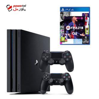 مجموعه کنسول بازی سونی مدل Playstation 4 Pro 2018 کد CUH-7216B Region 2 ظرفیت 1 ترابایت