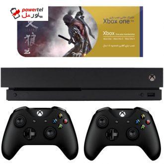 مجموعه کنسول بازی مایکروسافت مدل Xbox One X ظرفیت 1 ترابایت به همراه ۲۰ عدد بازی