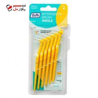 مسواک بین دندانی تهپه مدل Angle سایز 4 بسته ۶ عددی مسواک بین دندانی تهپه مدل Angle سایز 4 بسته ۶ عددی
