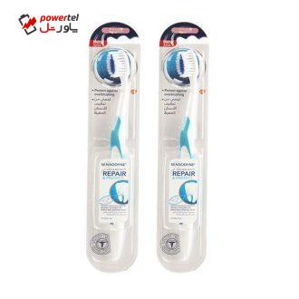مسواک سنسوداین مدل Repair And Protect با برس خیلی نرم مجموعه 2 عددی