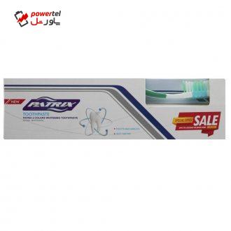 مسواک و خمیر دندان پاتریکس مدل EXTRA WHITENING