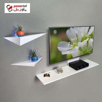 میز تلویزیون دیواری راهپود مدل نیلوفر همراه با 2 طبقه دیواری میز تلویزیون دیواری راهپود مدل نیلوفر همراه با 2 طبقه دیواری