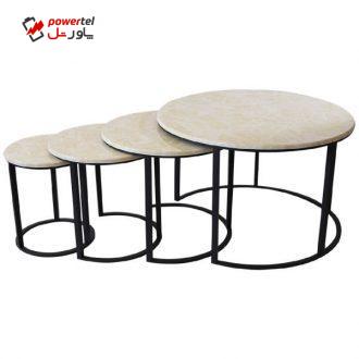 میز پذیرایی مدل اقاقیا کد srv-30100 مجموعه 4 عددی