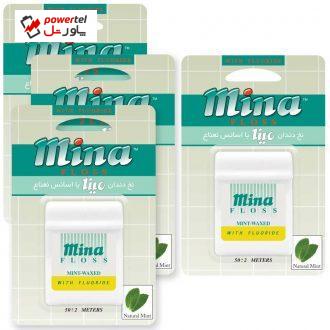 نخ دندان مینا مدل Mint بسته 4 عددی نخ دندان مینا مدل Mint بسته 4 عددی