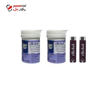 نوار تست قندخون ای بی چک مدل EB002 مجموعه 2 عددی نوار تست قندخون ای بی چک مدل EB002 مجموعه 2 عددی