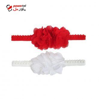 هدبند نوزادی دخترانه فاباکا مدل FBC01052 مجموعه 2 عددی