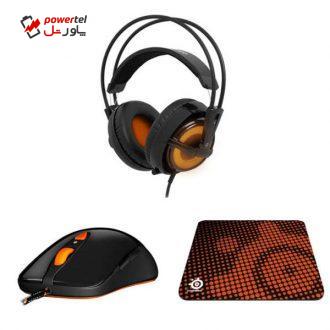 هدست استیل سریز مدل GAMING GEAR به همراه ماوس و ماوس پد هدست استیل سریز مدل GAMING GEAR به همراه ماوس و ماوس پد