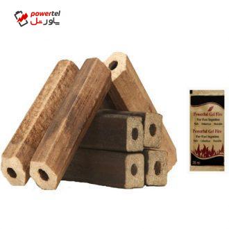 هیزم فشرده مدل 001 وزن 10 کیلوگرم به همراه ژل آتش زنه بسته 18 عددی هیزم فشرده مدل 001 وزن 10 کیلوگرم به همراه ژل آتش زنه بسته 18 عددی