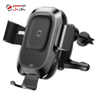 پایه نگه دارنده گوشی موبایل و شارژر بی سیم موبایل باسئوس مدل Smart Vehicle Bracket