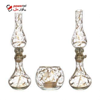 چراغ گردسوز مدل H101  بسته 2 عددی به همراه جاشمعی
