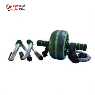 چرخ تمرین شکم و میله شنا مدل 80 مجموعه 3 عددی چرخ تمرین شکم و میله شنا مدل 80 مجموعه 3 عددی