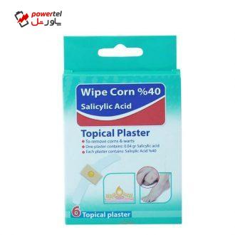 چسب برطرف کننده میخچه و زگیل وایپ کورن مدل Salicylic Acid بسته بندی 6 عددی