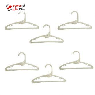 چوب لباسی نوزادی مادرکر کد w بسته 6 عددی رنگ سفید