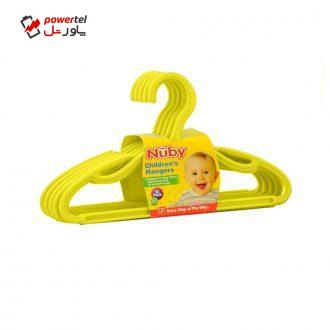 چوب لباسی نوزادی نوبی کد ID 128 رنگ زرد بسته 10 عددی