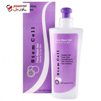ژل شستشوی صورت استم سل مخصوص پوست نرمال تا خشک مدل Face Wash حجم 200 میلی لیتر