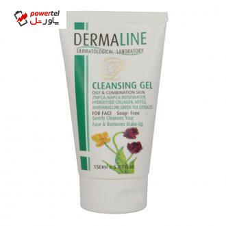 ژل شستشو صورت درمالاین مدل Rose water حجم 150 میلی لیتر