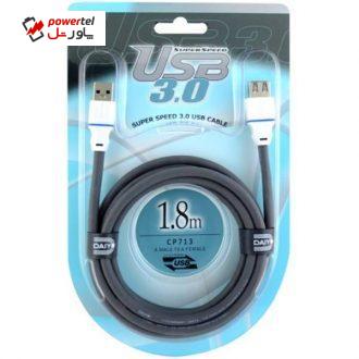 کابل افزایش طول USB 3.0 دایو با اندازه 1.8 متر مدل CP713 کابل افزایش طول USB 3.0 دایو با اندازه 1.8 متر مدل CP713