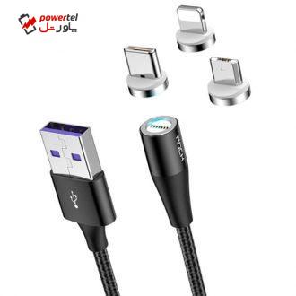 کابل تبدل USB به USB-C/microUSB/لایتنینگ راک مدل RCB0729 طول 1 متر کابل تبدل USB به USB-C/microUSB/لایتنینگ راک مدل RCB0729 طول 1 متر