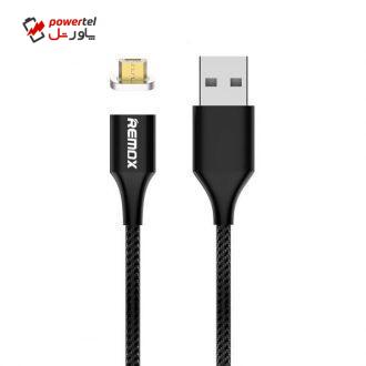 کابل تبدیل مغناطیسی USB به microUSB ریمکس مدل RC-200 طول 1 متر
