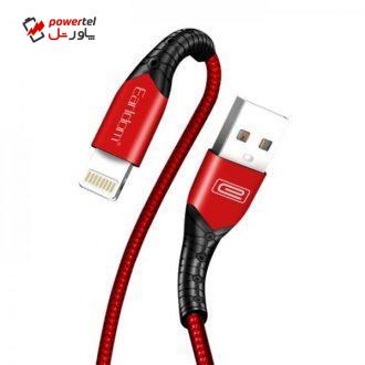 کابل تبدیل USB به لایتنینگ ارلدام مدل EC-076i طول 1 متر کابل تبدیل USB به لایتنینگ ارلدام مدل EC-076i طول 1 متر