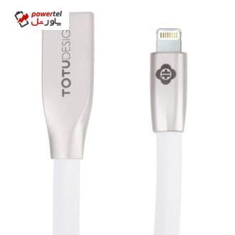 کابل تبدیل USB به لایتنینگ توتو مدل ZINC ALLOY طول 1متر کابل تبدیل USB به لایتنینگ توتو مدل ZINC ALLOY طول 1متر