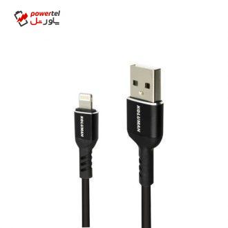 کابل تبدیل USB به لایتنینگ کلومن مدل KD-25 طول 1 متر کابل تبدیل USB به لایتنینگ کلومن مدل KD-25 طول 1 متر