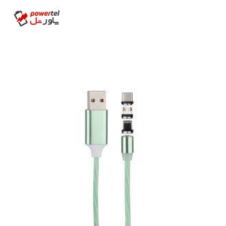 کابل تبدیل USB به لایتنینگ/USB-C/microUSB مدل BA023 طول 1 متر