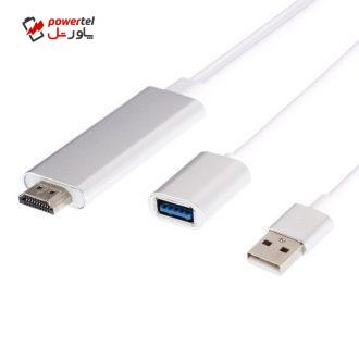 کابل تبدیل USB به HDMI مدل 3in1  HDTV 7562