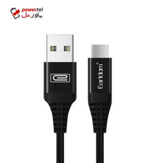 کابل تبدیل USB به USB-C ارلدام مدل EC-038C طول 3 متر کابل تبدیل USB به USB-C ارلدام مدل EC-038C طول 3 متر