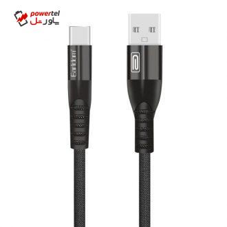 کابل تبدیل USB به USB-C ارلدام مدل EC-077C طول 1 متر کابل تبدیل USB به USB-C ارلدام مدل EC-077C طول 1 متر