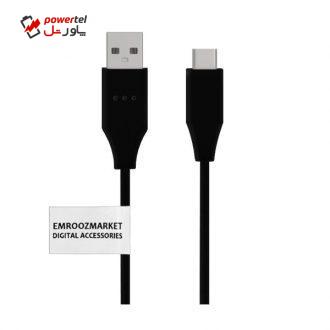 کابل تبدیل USB به USB-C امروزمارکت مدل EM 216 طول 1 متر کابل تبدیل USB به USB-C امروزمارکت مدل EM 216 طول 1 متر