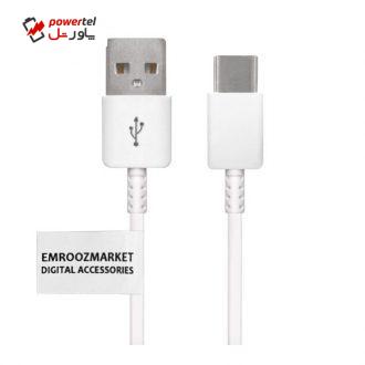 کابل تبدیل USB به USB-C امروزمارکت مدل EM 224 طول 0.2 متر کابل تبدیل USB به USB-C امروزمارکت مدل EM 224 طول 0.2 متر