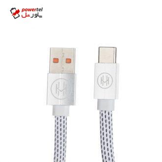 کابل تبدیل USB به USB-C اچ اند ام مدل C04 طول 0.2 متر کابل تبدیل USB به USB-C اچ اند ام مدل C04 طول 0.2 متر