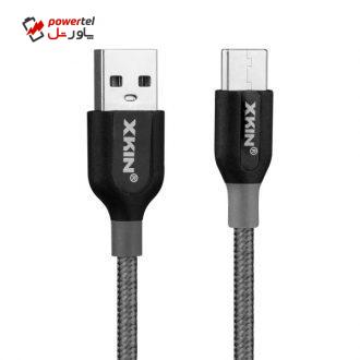 کابل تبدیل USB به USB-C ایکس کین مدل XK-C01 طول 1 متر کابل تبدیل USB به USB-C ایکس کین مدل XK-C01 طول 1 متر