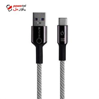 کابل تبدیل USB به USB-C باوین مدل CB-157 طول ۱ متر کابل تبدیل USB به USB-C باوین مدل CB-157 طول ۱ متر